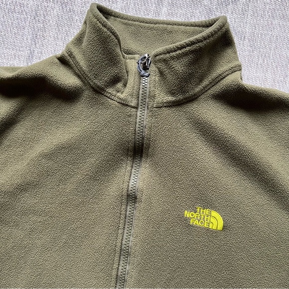 The North Face Men’s Green Outdoors Winter Fleece Zip Up Jacket LARGE - Picture 2 of 11
